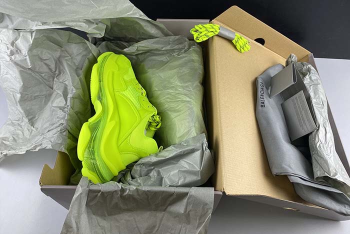 Ba*len*cia*ga triple s clear sole l.free dou.foam/not washed so fluo yellow 541624 w2ff1 5842