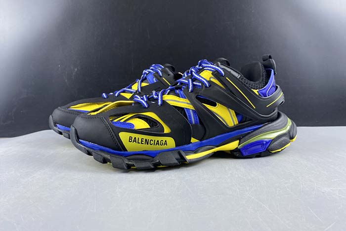 Ba*len*cia*ga sneaker tess.s.gomma black fluorescent yellow blue 542023 w1gb8 3443