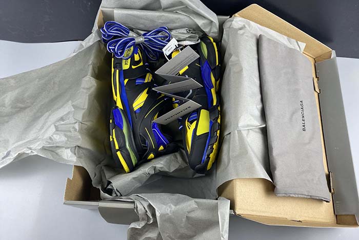 Ba*len*cia*ga sneaker tess.s.gomma black fluorescent yellow blue 542023 w1gb8 3443