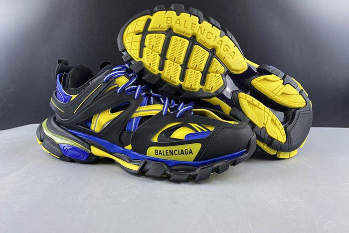 Ba*len*cia*ga sneaker tess.s.gomma black fluorescent yellow blue 542023 w1gb8 3443