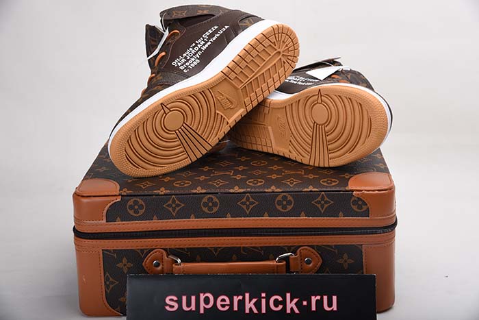 l**is V*t*n x off-white x air jordan 1 customs mens aq0818-202