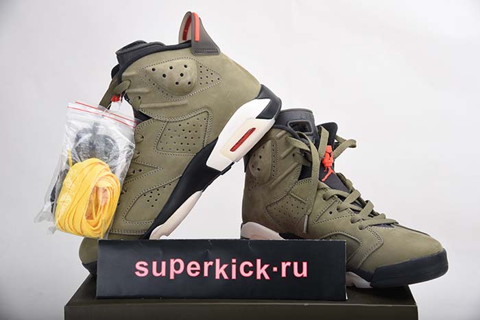 TRAVIS SCOTT AIR JORDAN 6 MEDIUM OLIVE - CN1084-200