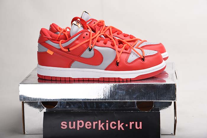 NIKE DUNK LOW OFF-WHITE UNIVERSITY RED - CT0856-600
