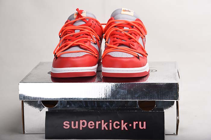 NIKE DUNK LOW OFF-WHITE UNIVERSITY RED - CT0856-600