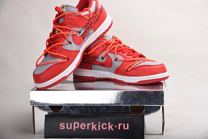 NIKE DUNK LOW OFF-WHITE UNIVERSITY RED - CT0856-600