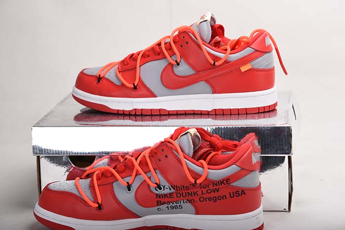 NIKE DUNK LOW OFF-WHITE UNIVERSITY RED - CT0856-600