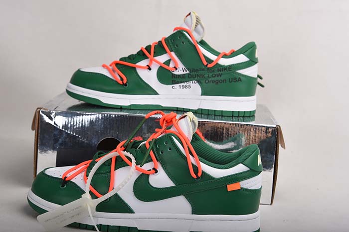 OFF-WHITE NIKE DUNK LOW PINE GREEN CT0856-100