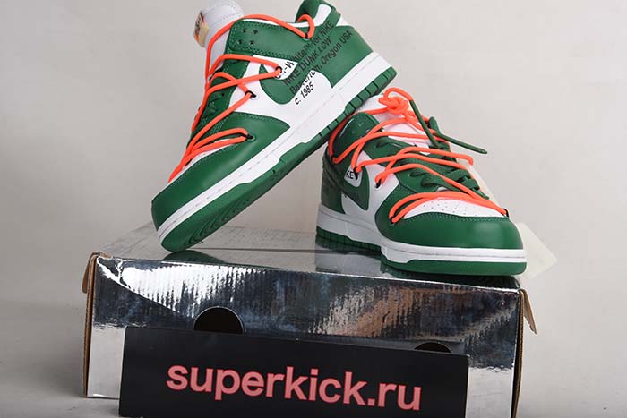 OFF-WHITE NIKE DUNK LOW PINE GREEN CT0856-100