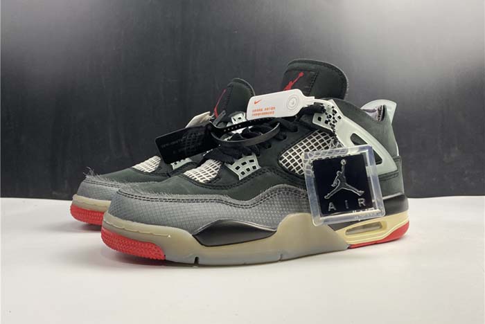OFF-WHITE x Air Jordan 4 “Bred  CV9308 001