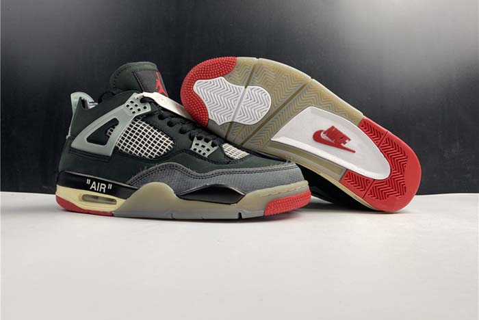 OFF-WHITE x Air Jordan 4 “Bred CV9308 001