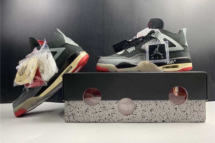 OFF-WHITE x Air Jordan 4 “Bred CV9308 001