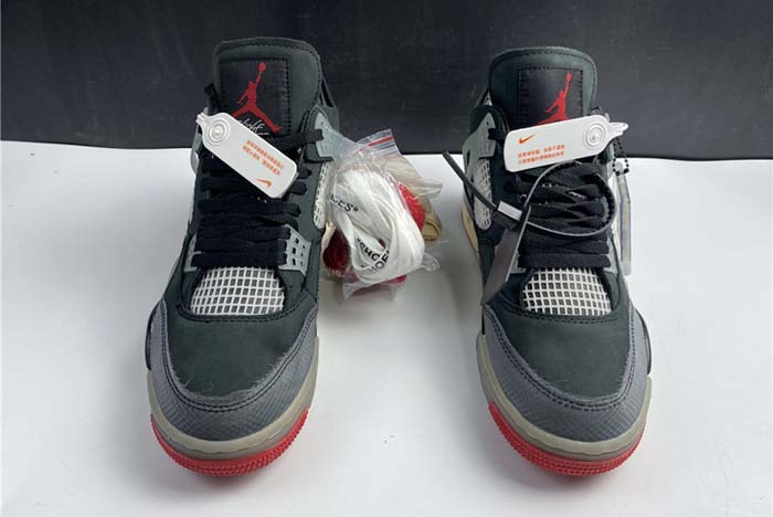 OFF-WHITE x Air Jordan 4 “Bred CV9308 001