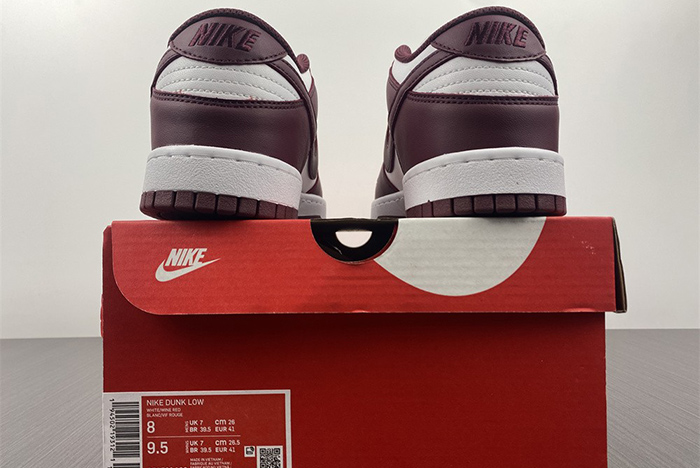2021 New Nike Dunk Low “Bordeaux” White/Bordeaux