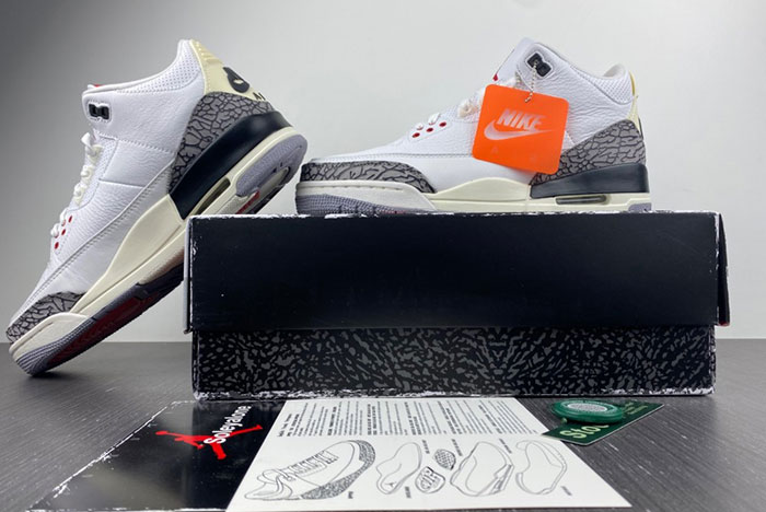 Air Jordan 3 White Cement Reimagined Shoes 2023 DN3707-100
