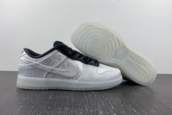 CLOT x fragment x Nike Dunk Low Colorway: White/Black FN0315-110
