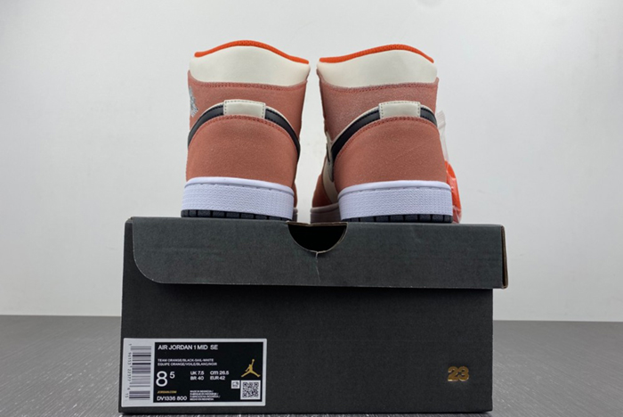 Air Jordan 1 Mid GS “Orange Suede DV1336-800